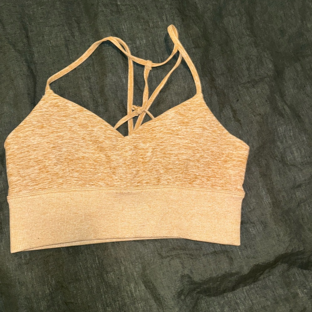 Alo Alosoft Bra Lavish Bra in Blue Haze Heather (matching leggings available) - Picture 7 of 8